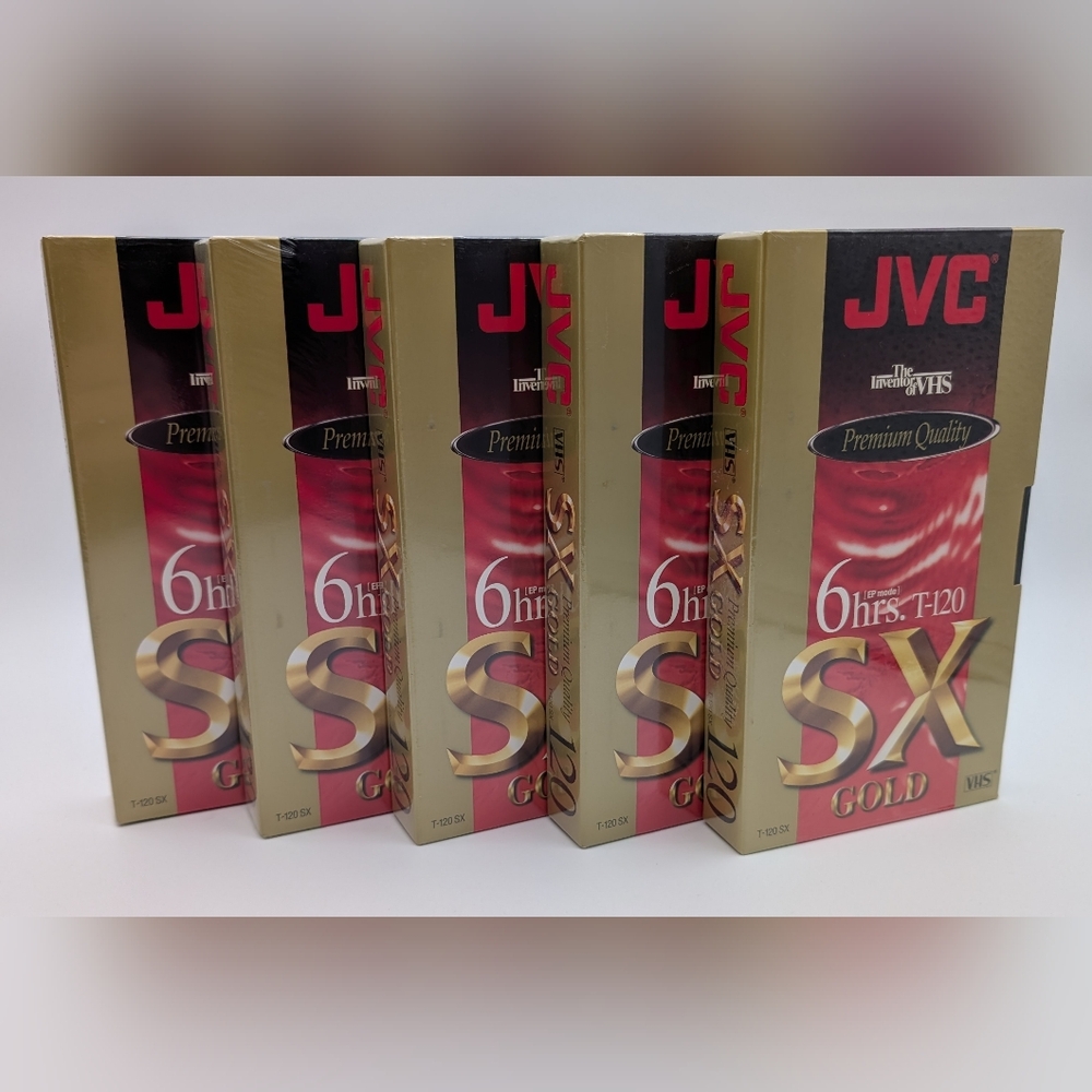 JVC SX Gold VHS Tapes 5 Pk (NEW)